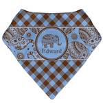 Gingham & Elephants Bandana Bib (Personalized)