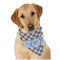 Gingham & Elephants Dog Bandana Scarf w/ Name or Text