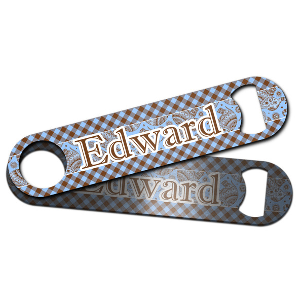 Gingham & Elephants Bar Bottle Opener - Main