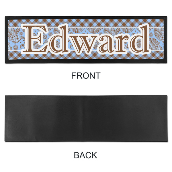 Gingham & Elephants Bar Mat - Large - APPROVAL