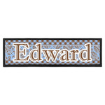 Gingham & Elephants Bar Mat - Large (Personalized)