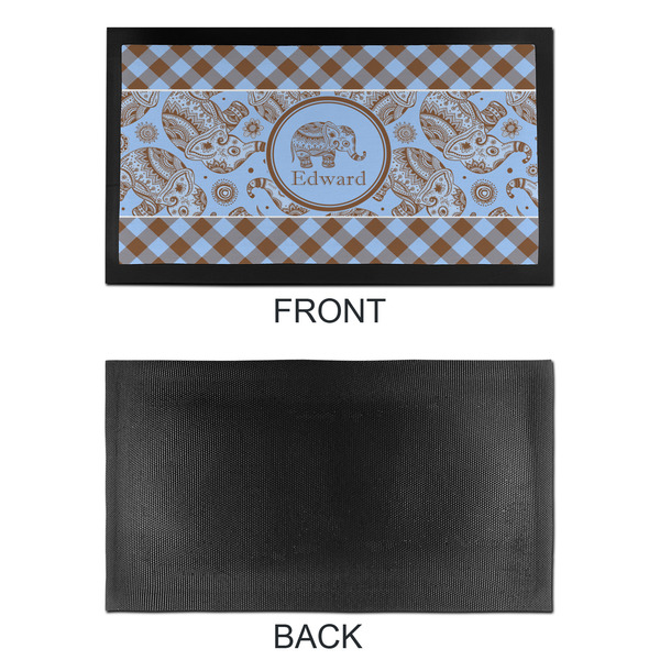 Gingham & Elephants Bar Mat - Small - APPROVAL