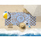 Gingham & Elephants Beach Towel Lifestyle
