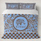 Gingham & Elephants Duvet Cover Set - King (Personalized)