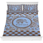 Gingham & Elephants Comforter Set - Full / Queen (Personalized)