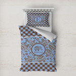 Gingham & Elephants Duvet Cover Set - Twin XL (Personalized)