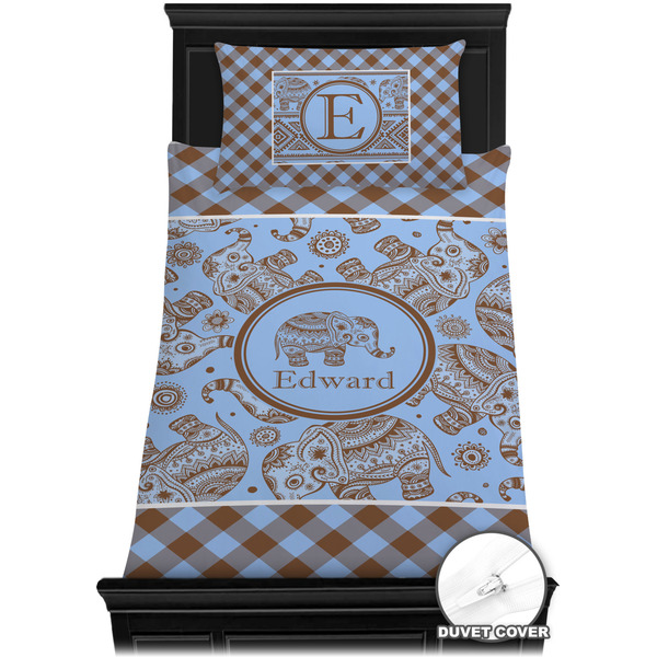 Gingham & Elephants Bedding Set (TwinXL) - Duvet