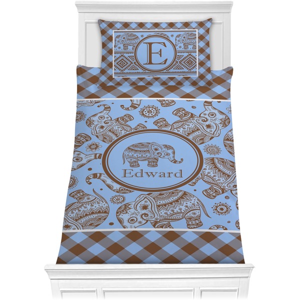 Gingham & Elephants Bedding Set (Twin)