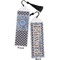 Gingham & Elephants Bookmark with tassel - Front and Back