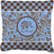 Gingham & Elephants Burlap Pillow 24"