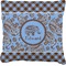Gingham & Elephants Burlap Pillow (Personalized)