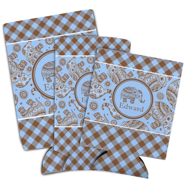 Gingham & Elephants Can Coolers - PARENT/MAIN