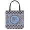 Gingham & Elephants Canvas Tote Bag - Small - 13"x13" (Personalized)