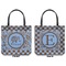 Gingham & Elephants Canvas Tote - Front and Back