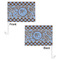 Gingham & Elephants Car Flag - 11" x 8" - Front & Back View