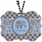 Gingham & Elephants Rear View Mirror Charm (Personalized)