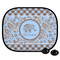 Gingham & Elephants Car Side Window Sun Shade (Personalized)
