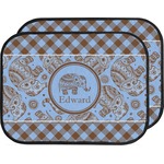 Gingham & Elephants Car Floor Mats (Back Seat) (Personalized)