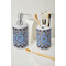 Gingham & Elephants Ceramic Bathroom Accessories - LIFESTYLE (toothbrush holder & soap dispenser)