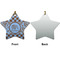 Gingham & Elephants Ceramic Flat Ornament - Star Front & Back (APPROVAL)