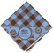 Gingham & Elephants Cloth Napkins - Personalized Dinner (Folded Four Corners)