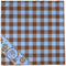 Gingham & Elephants Cloth Napkins - Personalized Dinner (Full Open)