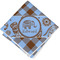 Gingham & Elephants Cloth Napkins - Personalized Lunch (Folded Four Corners)