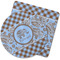 Gingham & Elephants Rubber Backed Coaster (Personalized)