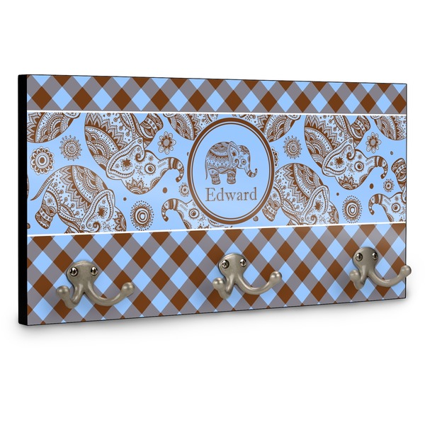 Gingham & Elephants Coat Hanger Main