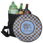 Gingham & Elephants Collapsible Cooler & Seat (Personalized)