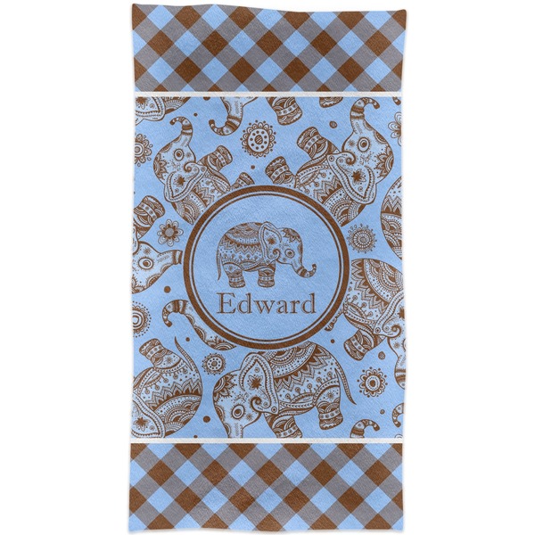 Gingham & Elephants Crib Comforter/Quilt - Apvl