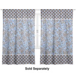 Gingham & Elephants Curtains - 20"x63" Panels - Lined (2 Panels Per Set)