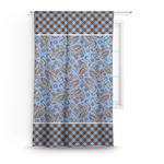Gingham & Elephants Curtain Panel - Custom Size