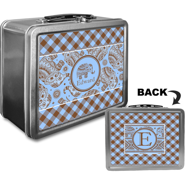 Gingham & Elephants Custom Lunch Box / Tin Approval