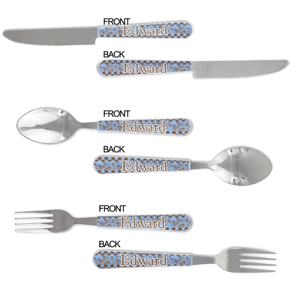 Gingham & Elephants Cutlery Set - APPROVAL