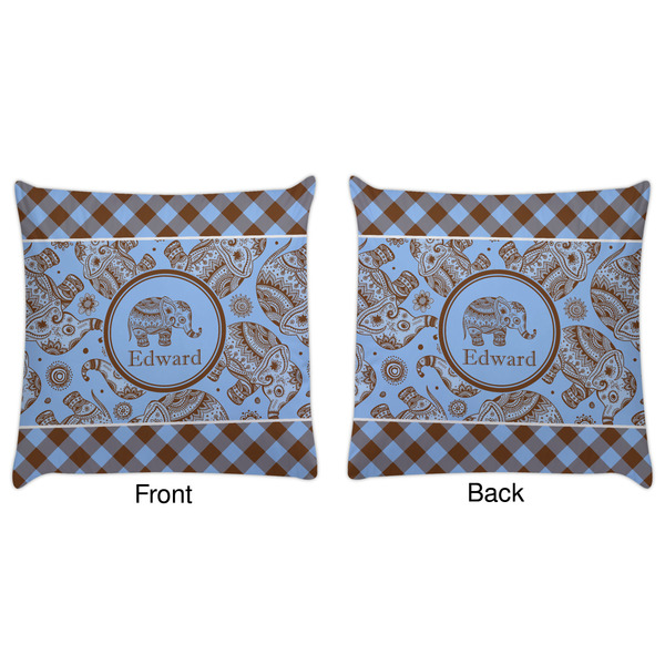 Gingham & Elephants Decorative Pillow Case - Approval