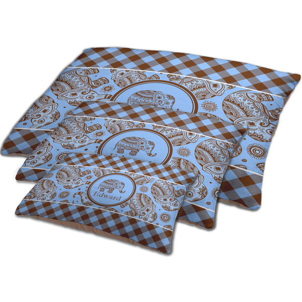 Gingham & Elephants Dog Beds - MAIN (sm, med, lrg)