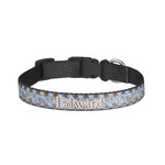 Gingham & Elephants Dog Collar - Large (Personalized)