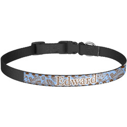 Gingham & Elephants Dog Collar - Large (Personalized)