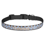 Gingham & Elephants Dog Collar (Personalized)
