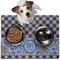 Gingham & Elephants Dog Food Mat - Medium LIFESTYLE