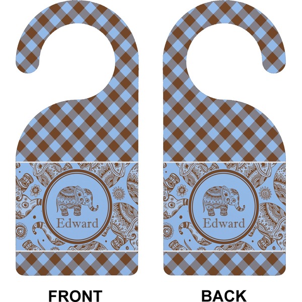 Gingham & Elephants Door Hanger (Approval)