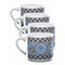 Gingham & Elephants Double Shot Espresso Mugs - Set of 4 Front