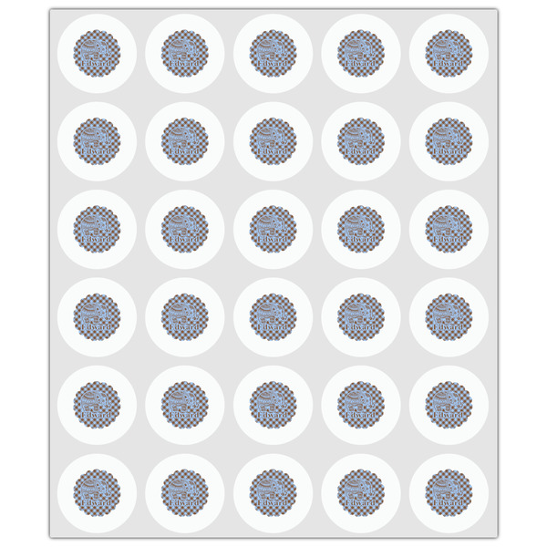 Gingham & Elephants Drink Topper - XSmall - Set of 30