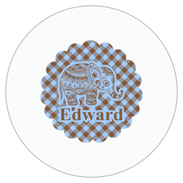 Gingham & Elephants Drink Topper - XSmall - Single