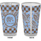 Gingham & Elephants Pint Glass - Full Color - Front & Back Views