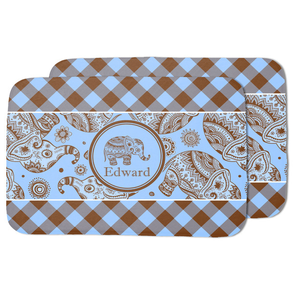 Gingham & Elephants Drying Dish Mat - MAIN