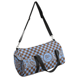Gingham & Elephants Duffel Bag - Small (Personalized)