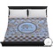 Gingham & Elephants Duvet Cover - King (Personalized)