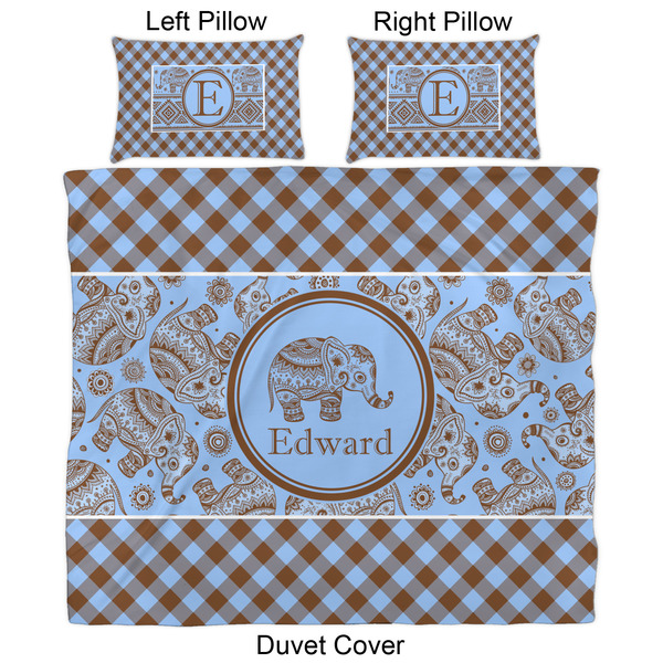 Gingham & Elephants Duvet Cover Set - King - Approval